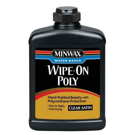 WipeOn Poly Satin Clear WaterBased Polyurethane 1 pt -  MINWAX, 409170000